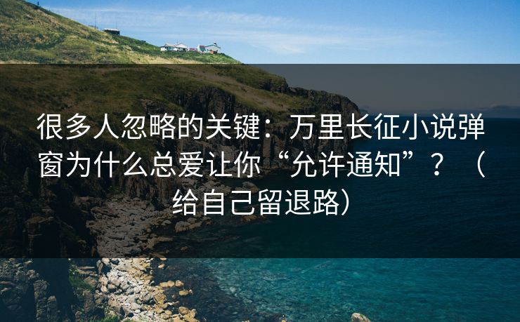 很多人忽略的关键:万里长征小说弹窗为什么总爱让你“允许通知”?(给自己留退路) 很多人忽略的关键:万里长征小说弹窗为什么总爱让你“允许通知”?(给自己留退路)